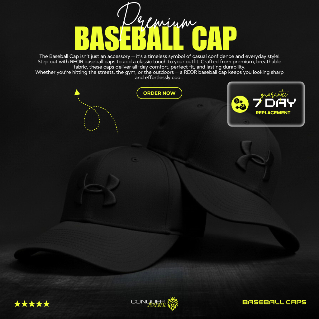 Baseball Cap - (UU Black+Black Logo)