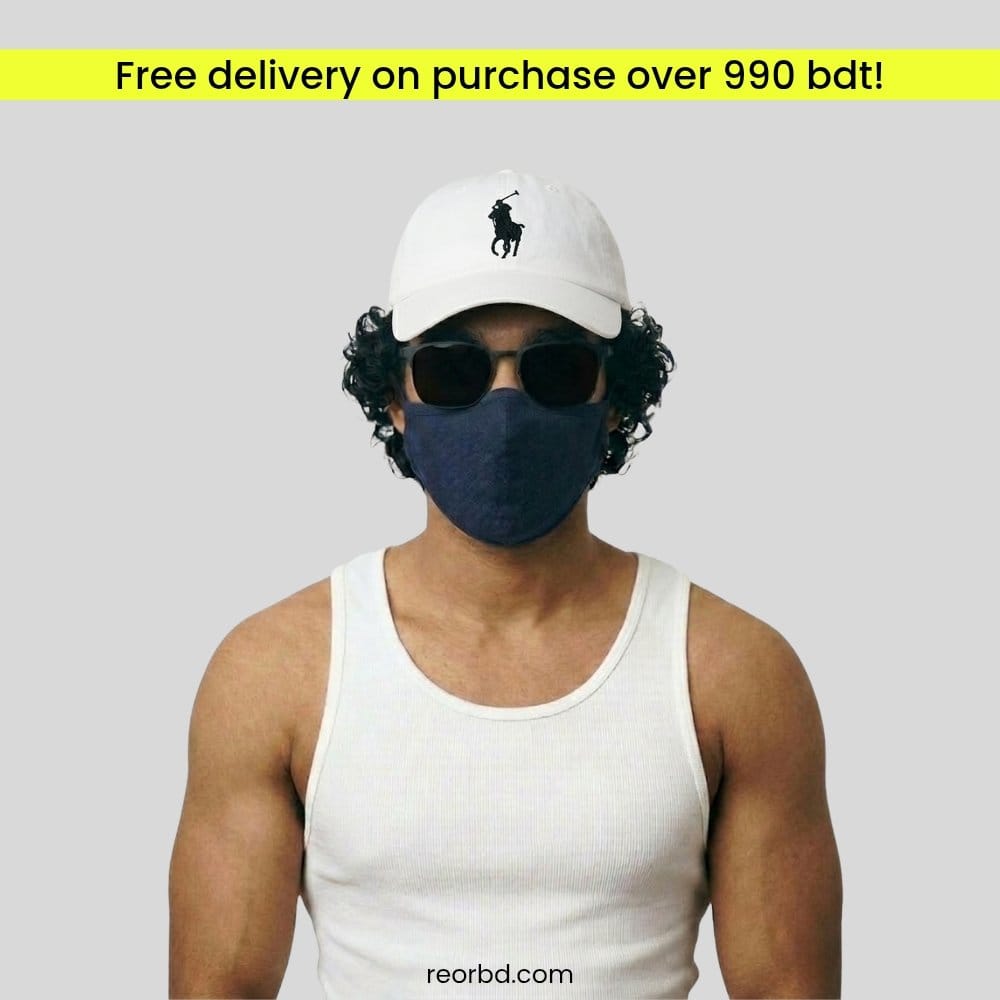 Wash Cap - Polo(White+black big logo) - Image 3