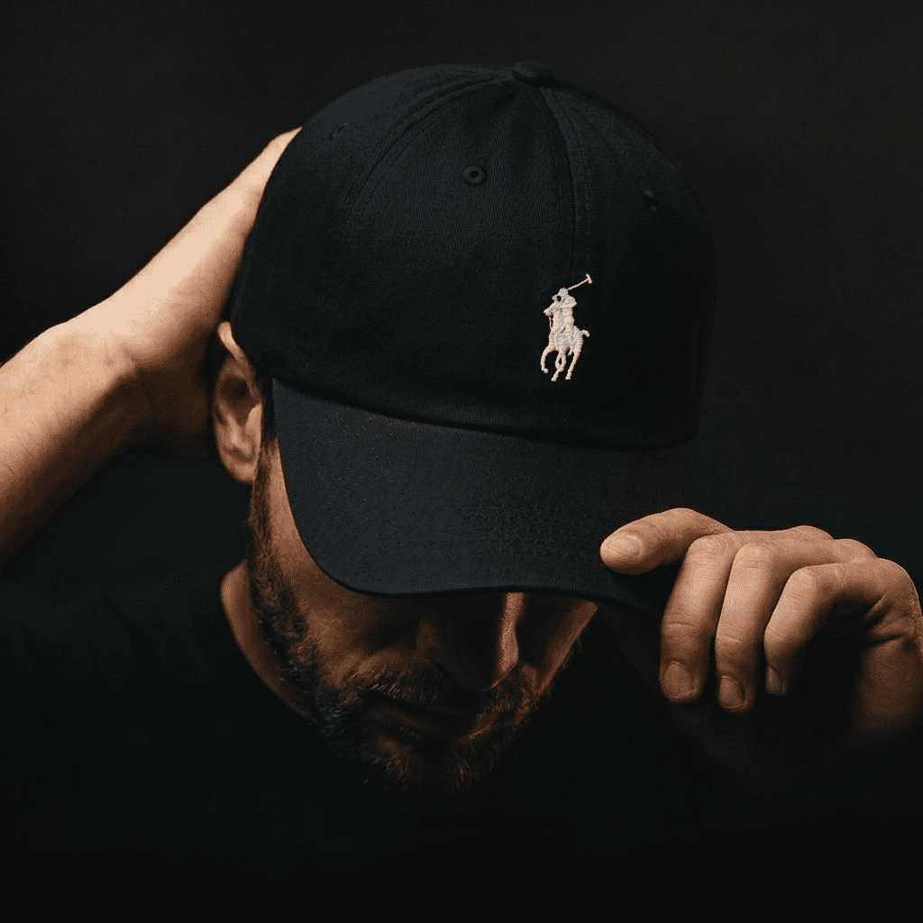 Wash Cap - Polo(Black+White logo)