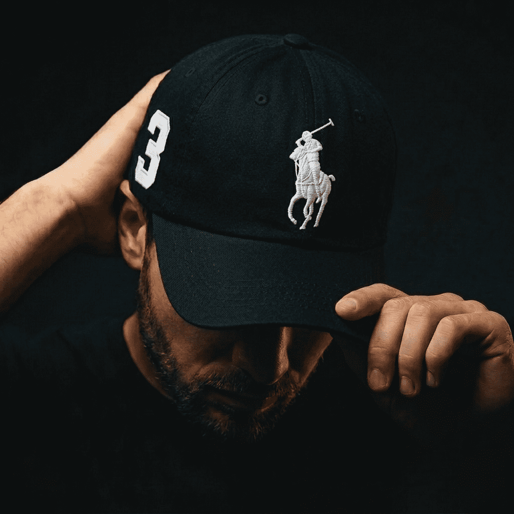 Wash Cap - Polo(Black+White Big logo)