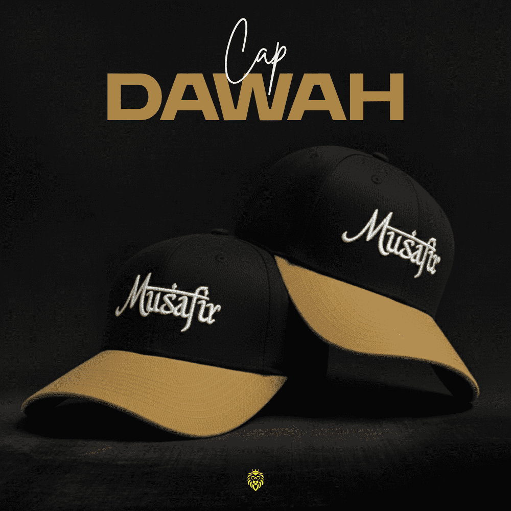 Dawah Cap - Musafir (Black+Brown)